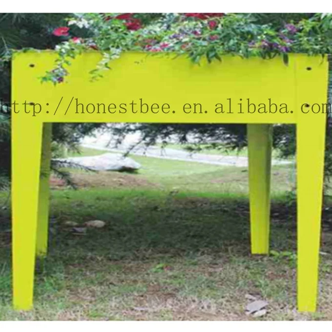  Приподнятая металлическая садовая кровать садовый плантатор коробка для овощей поднятая посадочная с ножками уличный контейнер цветов трав