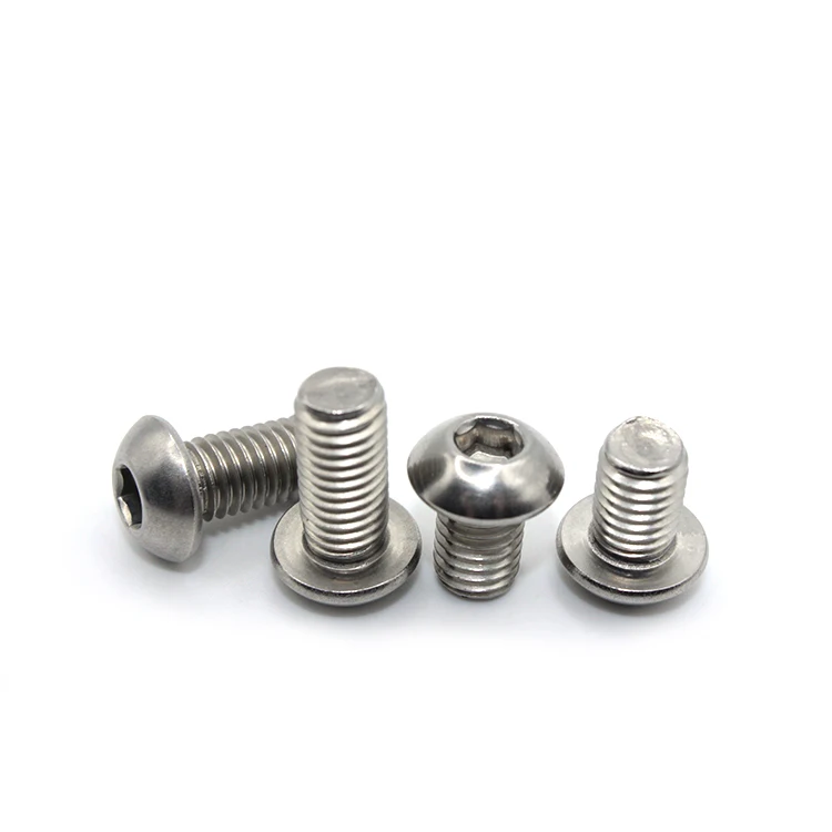 DIN7380 M2 M3 M4 M6 M8 screw Hexagon Socket Cheese head bolts SS304 stainless steel hex socket button head machine screw