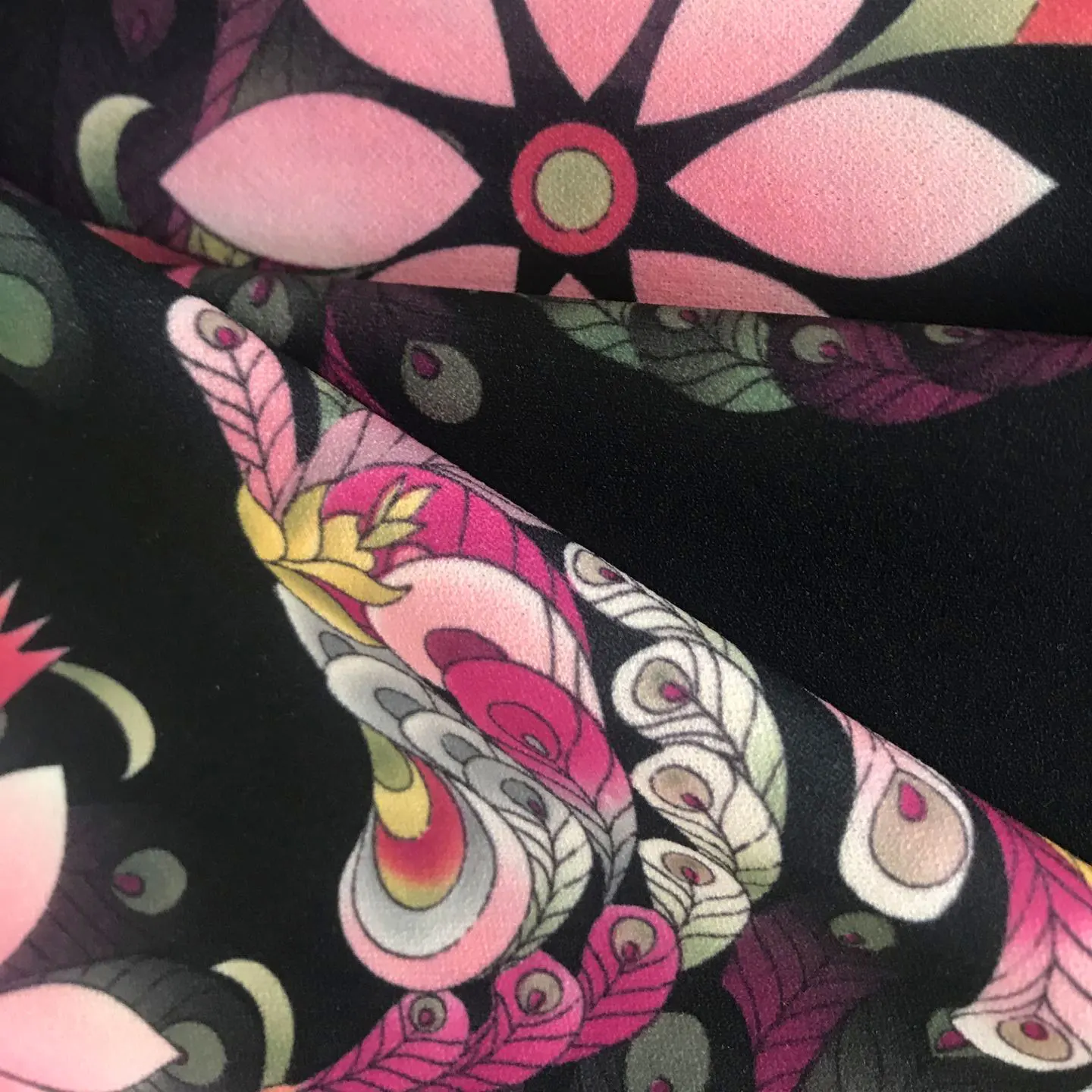 Luxury Flower Damask Royal Knit Recycled 95% Polyester 5% Spandex Digital Print Jersey Fabric For Garments