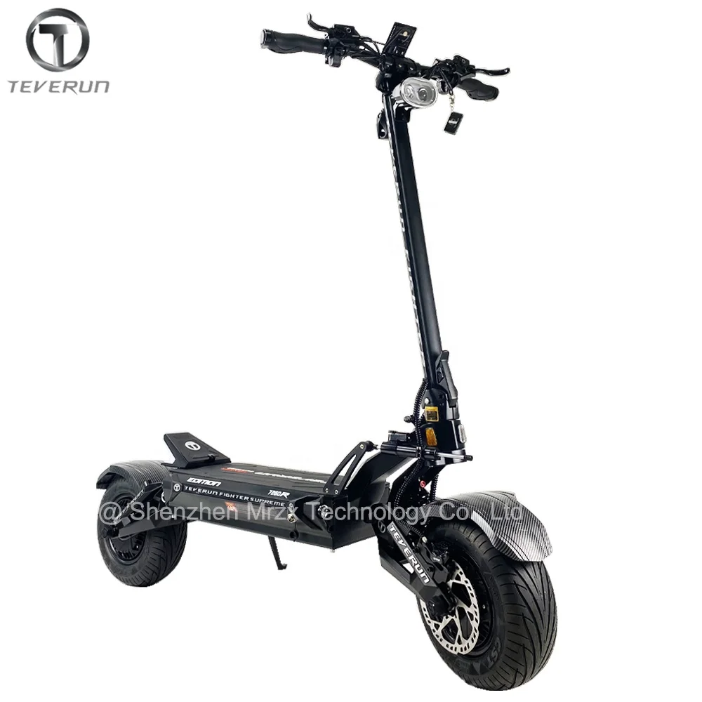Official Teverun Fighter Supreme 7260R Edition 72V 60Ah Battery Peak Power 10000W 13inch Tire Top Speed 120km/h Max Range 200km