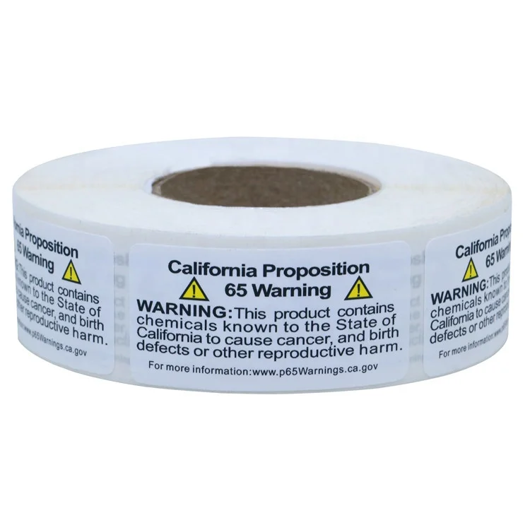 Hybsk California Proposition 65 Warning Labels 2x1 Inch Chemicals Notice Stickers 500 Labels