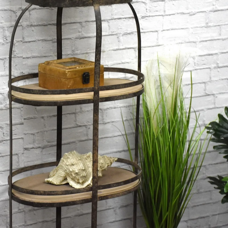 Luckywind Vintage Rustic fabric Plastic Wood Display Body Dress Form Female Mannequin With 3 tier Shelf