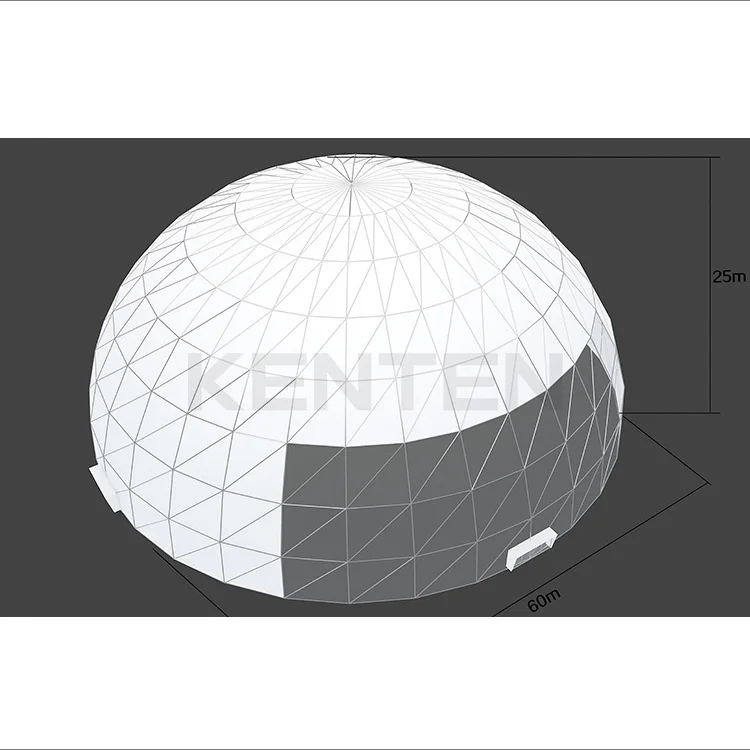 KENTEN custom outdoor aluminum durable wedding dome tent 50m for sale