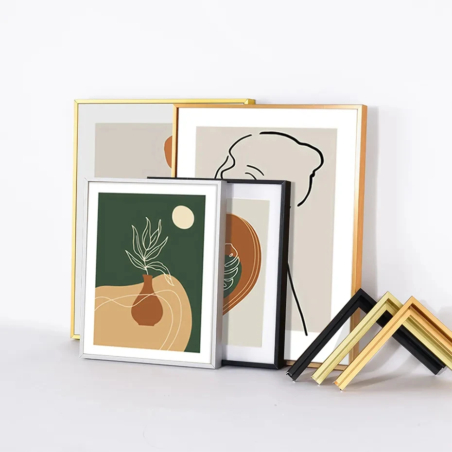 6 Colors A5 A4 A3 A2 A1 A0 DIY Assemble Aluminum Metal Photo Frame with Acrylic Glass and MDF backboard