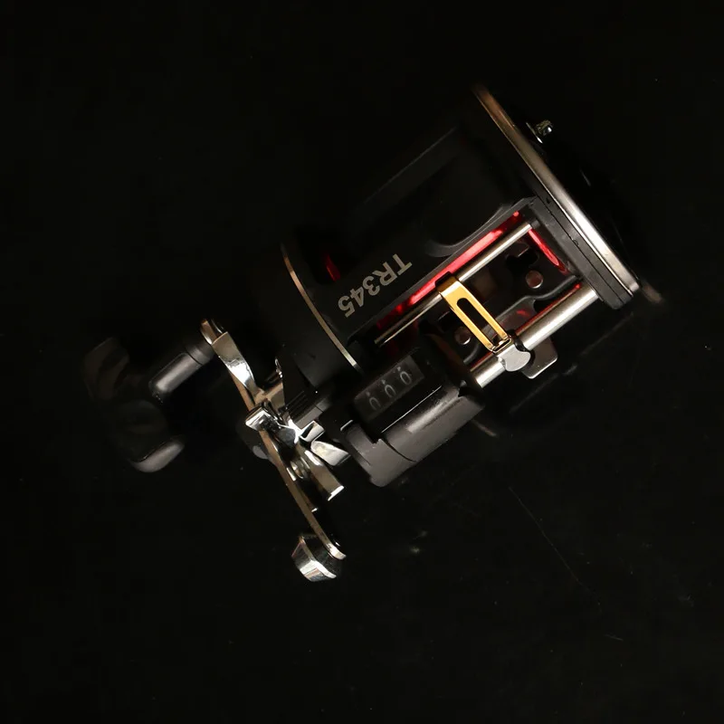 ZHUORUN New Cast Drum Fishing Reel 2+1BB 3.8:1 Slow Jig Sea Fishing Line Counter Trolling Fishing Reels For Big Fish