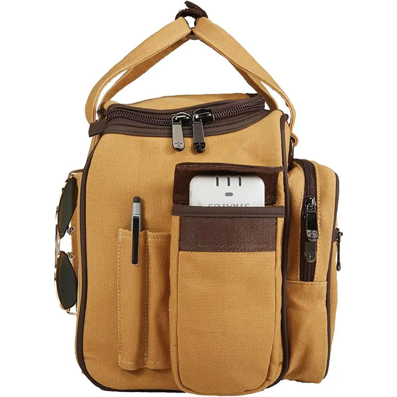 Sturdy unisex bush pilot outfitter travel duffle shoulder carry durable canvas premium pilot flight bag