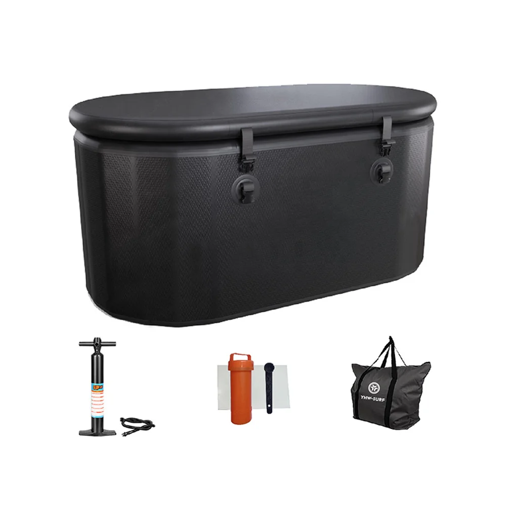 Free customized PVC containers inflatable cold plunge tub with one piece for delivery