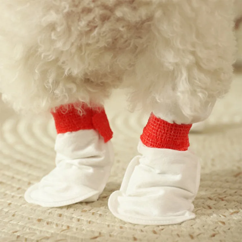 New Disposable Dog Boots Pet Shoes for Dogs Waterproof Non Slip Soft Disposable Dog Shoes