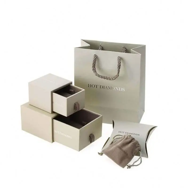 Jewelry trinket box brown jewellery packaging set pearl blue necklace gift jewelry packaging box