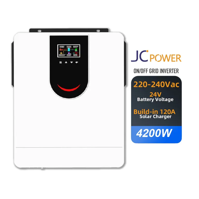 JCPower 24V 48V Single Phase Frequency Inverter Solar Inverter Price 4.2KW 6.2KW Hybrid Inverter for Home