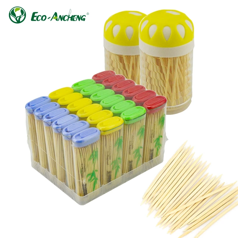 High Quality Biodegradable Toothpicks Custom Bamboo Flat Wooden Toothpicks