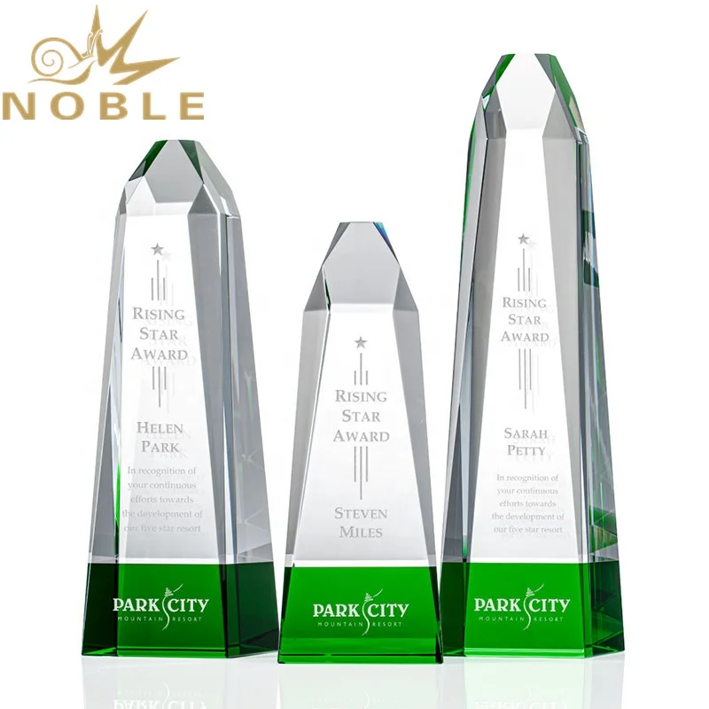 Obelisk Award Free Engraving Custom Diamond Cutting Crystal TROPHY K9 Crystal,crystal Business Gift Gift Box Folk Art Polished