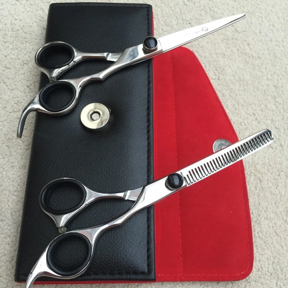 Sharp Stainless Steel Hair Cutting & Thinning Scissor Straight Blade Barber Shears for Beauty Styling