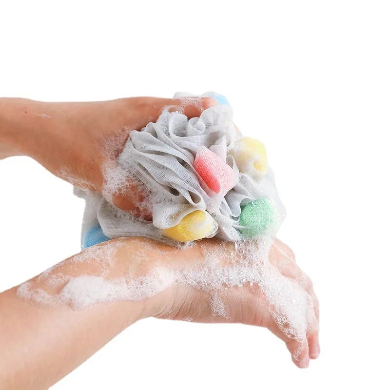 foaming body scrub ball back scrubbing korean loofah sponge bath towel bath shower ball bath flower
