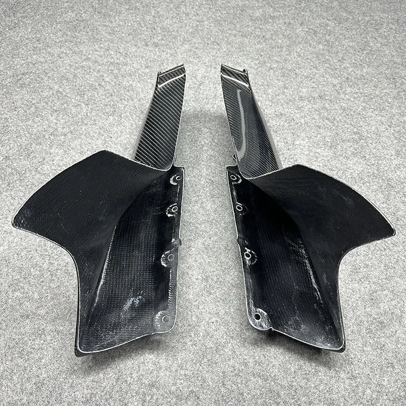 Side Splitter Cover Lip Fog Light Air Vent Spoiler Canard Lamp Intake Frame For BMW M5 F90 Pri-LCI Carbon Fiber Front Bumper