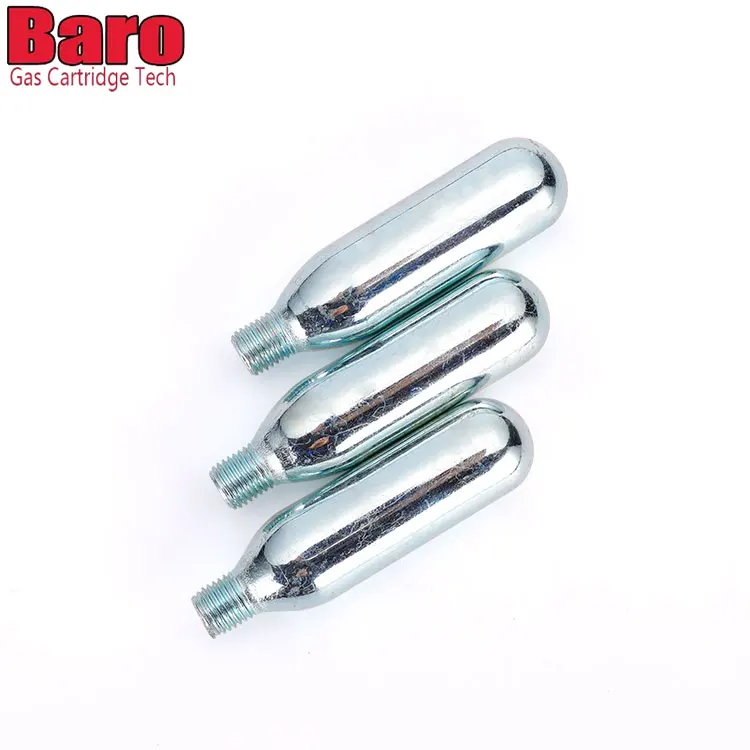 Carbon Steel 8g CO2 Cartridge Tire Air Refill 8g CO2 Gas Cylinder