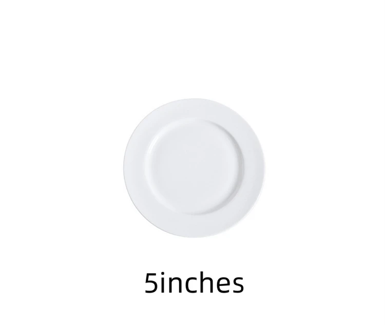 Западный стейк инвентарь Сердце торт тарелка чистый белый керамическая круглая