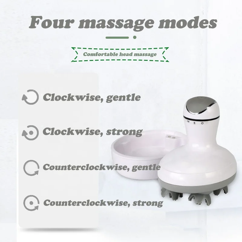 Cat Smart Handy Automatic Silicone Rechargeable Electric Machine Scalp Head Massager