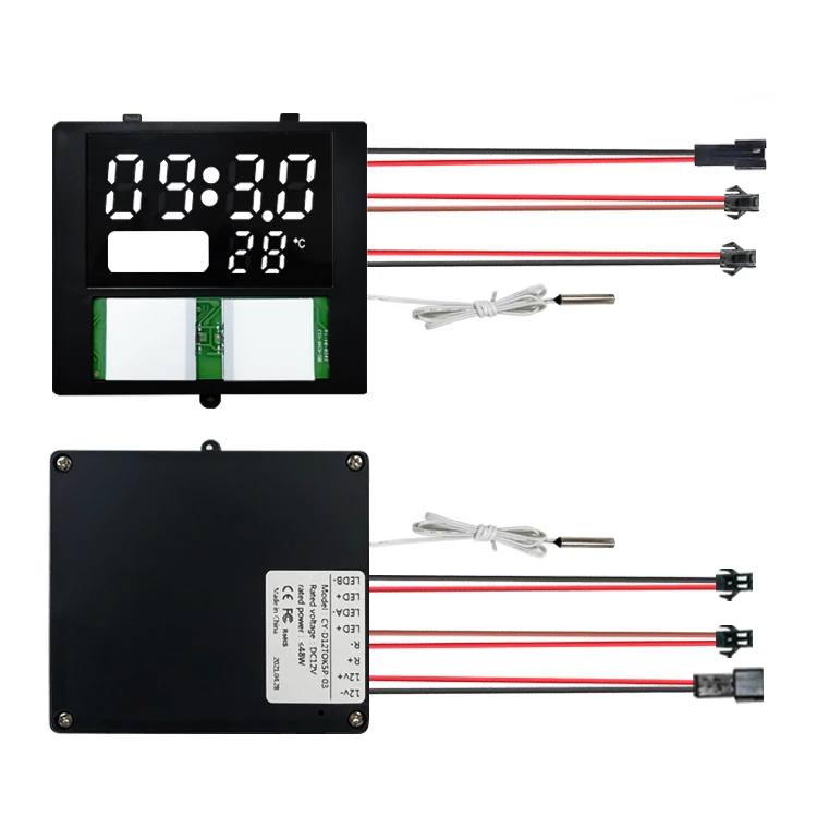 MARVEL ONE With LCD Screen Time Temperature Display Double Keys Dimmer 12V Touch Sensor Switch For Smart Bathroom Mirror