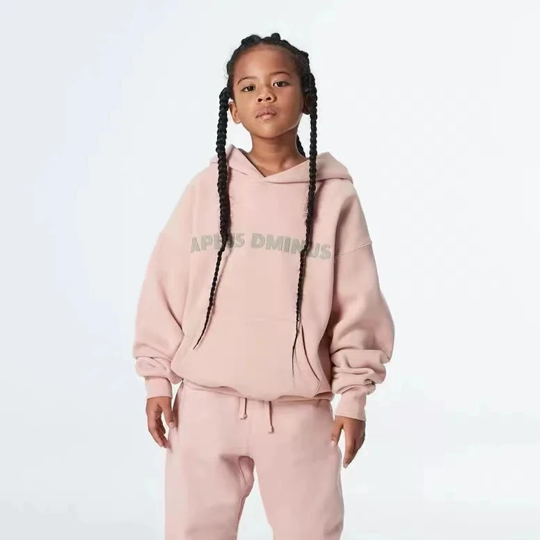 Hooded Sweatshirt Suit Plus Thickened Two-piece Set for Boys and Girls Boys Clothing Sets 12-13 Years Old Casual