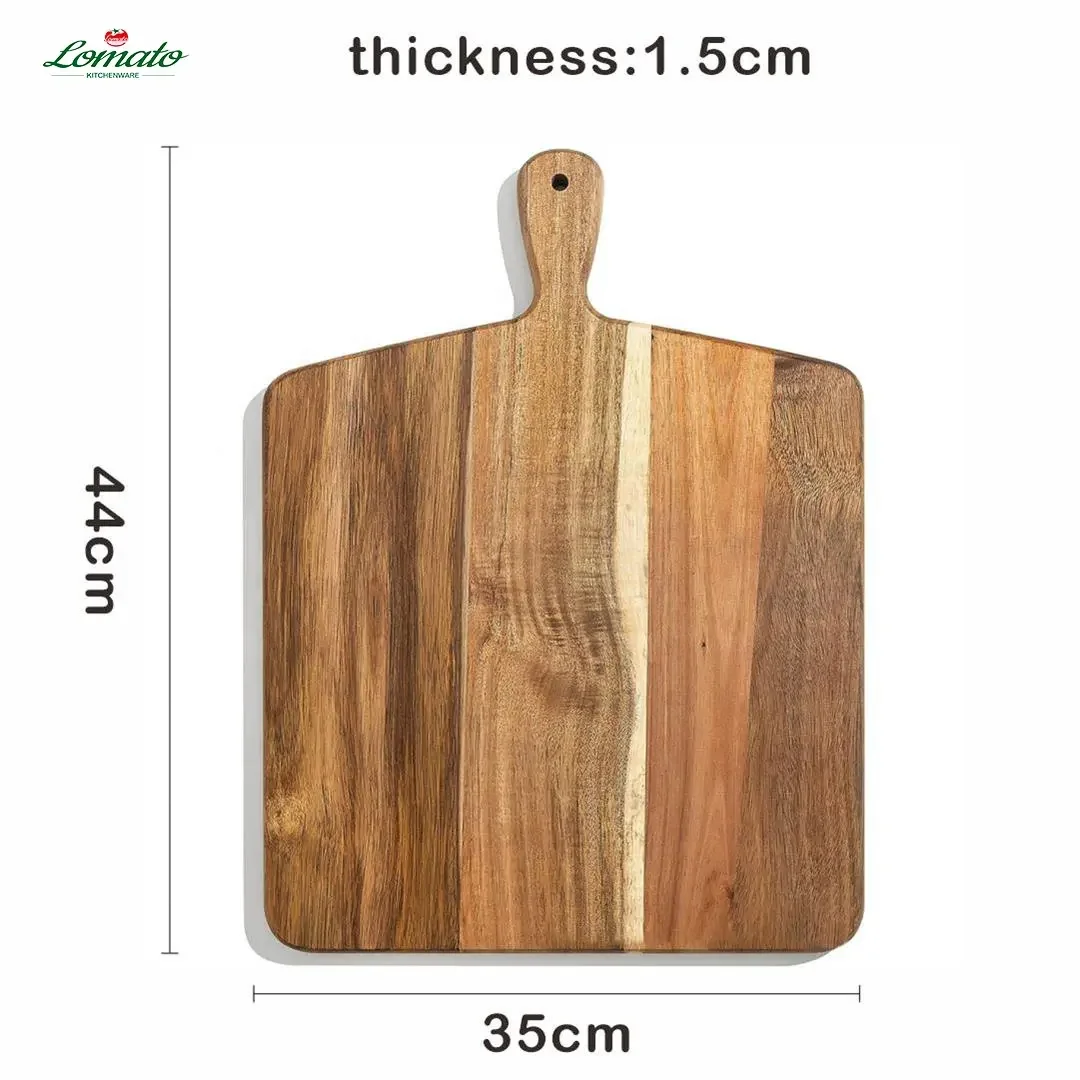 Best sell Low Moq wooden cutting board with logo 2024 high quality chinese acacia cutting board with handle