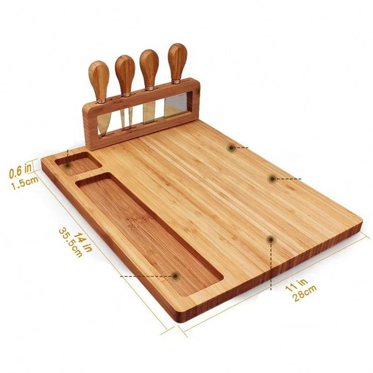 Cheese Board Eco-friendly Bamboo Cheese Cutting Board Wholesale