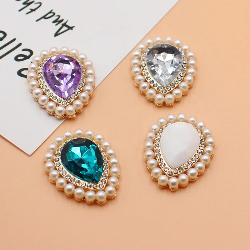 23*29 mm Water drop pearl flower plate alloy accessories For Jewelry Making