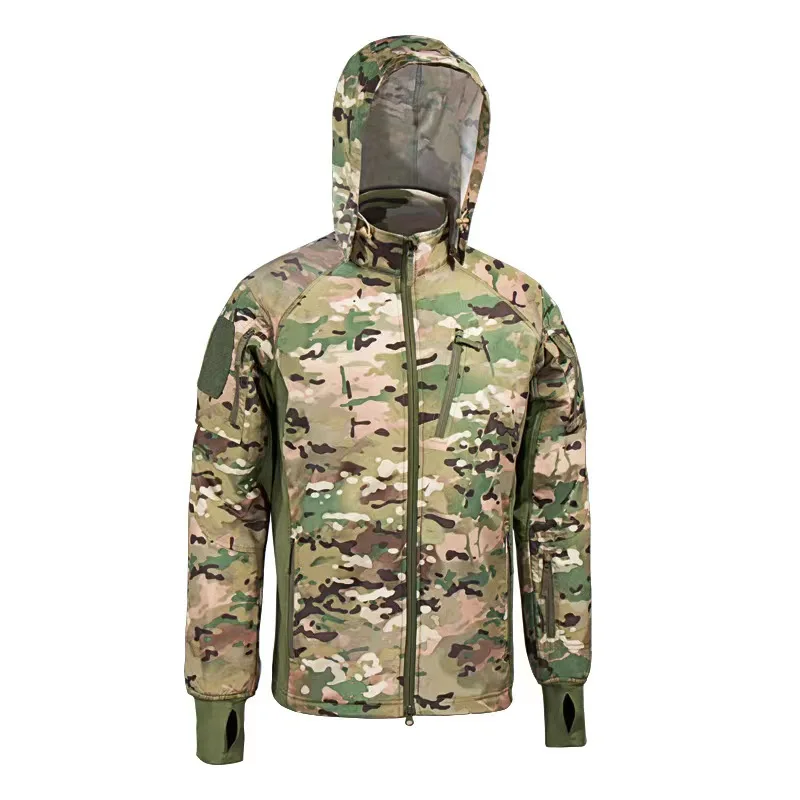 CP color UAF detachable hood nylon ripstop fabric original factory waterproof windproof Shark Skin Tactical Soft