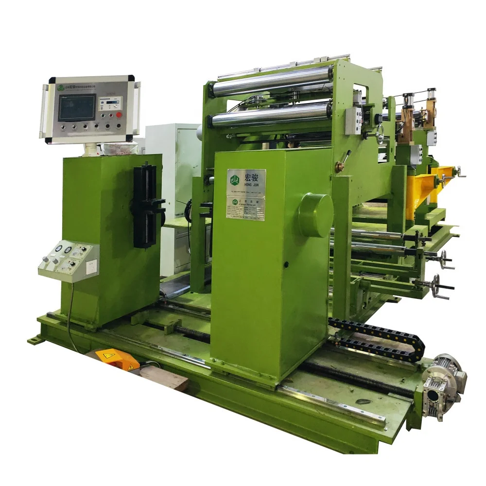 BRJ-800-2 Double Layers Copper Strip Winder Automatic Double Servo Motor Driven Reactor Foil Coil Winding Machine