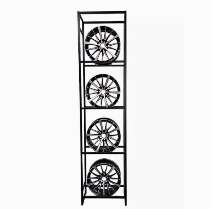Customized Tire Display Stand Car Tire Standing Wheel Rim Display Rack Storage Wheel Hub Rack