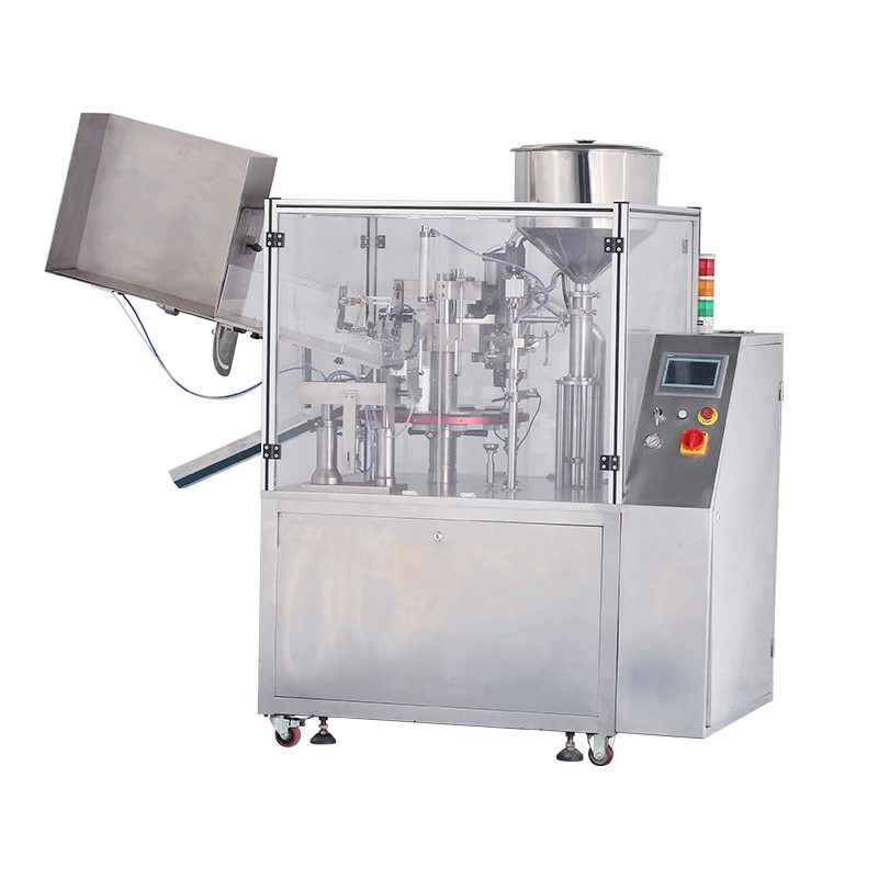Automatic  cosmetic cream plastic stern tube filling and sealing machine