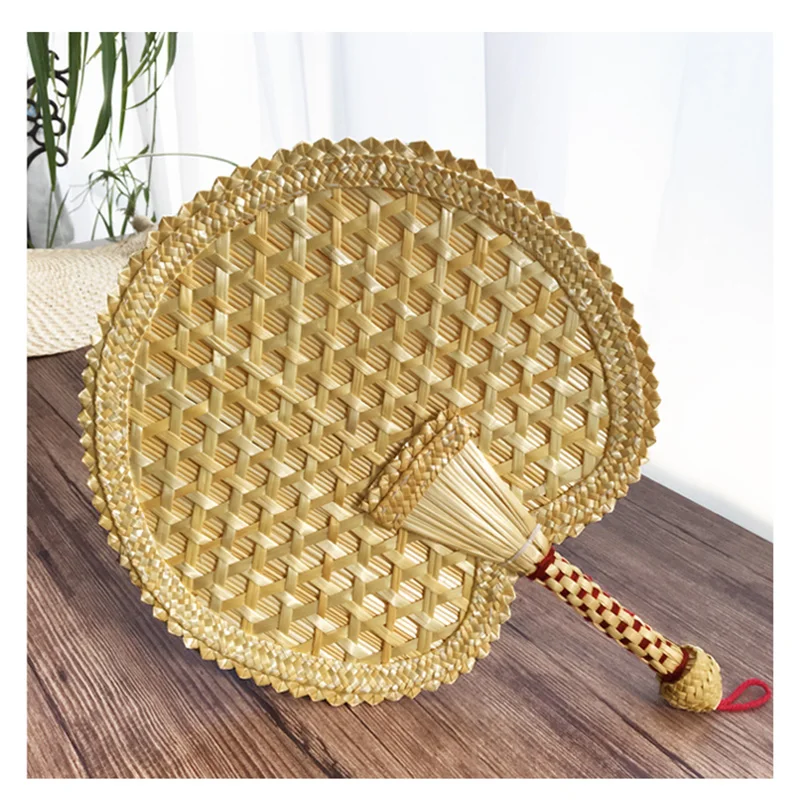 Новый летний ручной работы, Пальмовые Листья, плетеный Декор ручной работы, репеллент от комаров, бамбуковый ручной вентилятор