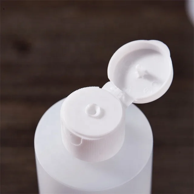 120ml 350ml HDPE plastic round cylinder soft squeeze bottle with flip top for cosmetic lotion shampoo