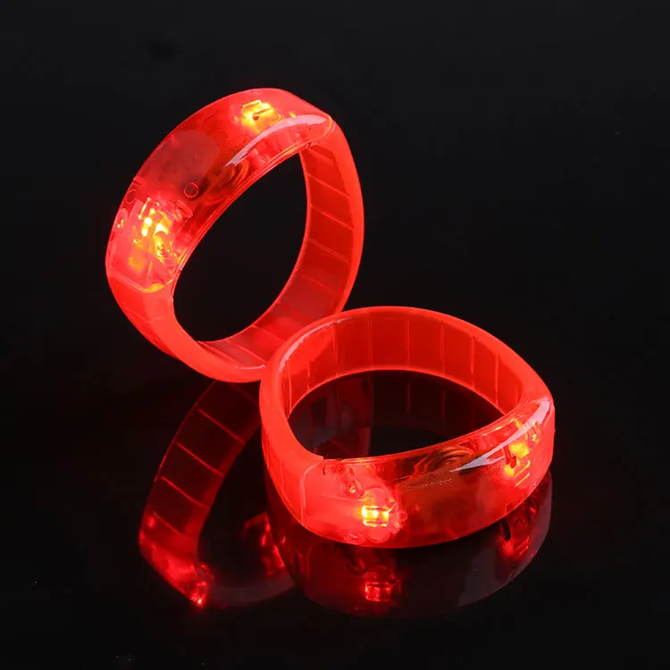 Voice Activated Sound Control LED Flashing Bracelet Wristband Bangle for Christmas Party
