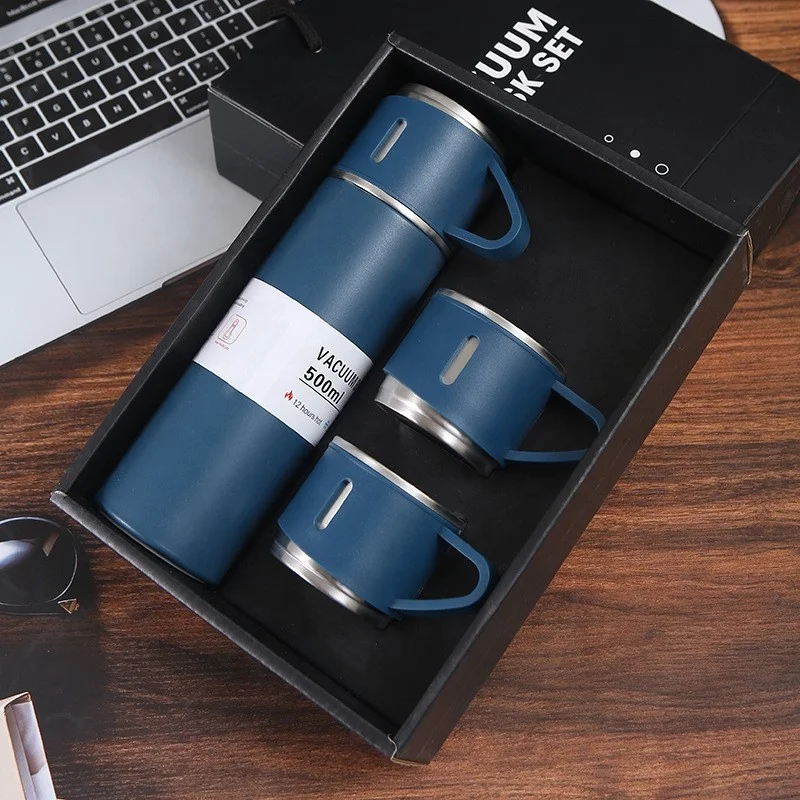 500ml Food Grade Keep Drinks 304 Stainless Steel Vacuum Flask Gift Set With Mug