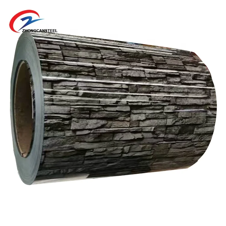 Waterproof wood grain printed ppgi / ppgl steel in coil for building material multi-application 900mm width color coated roll