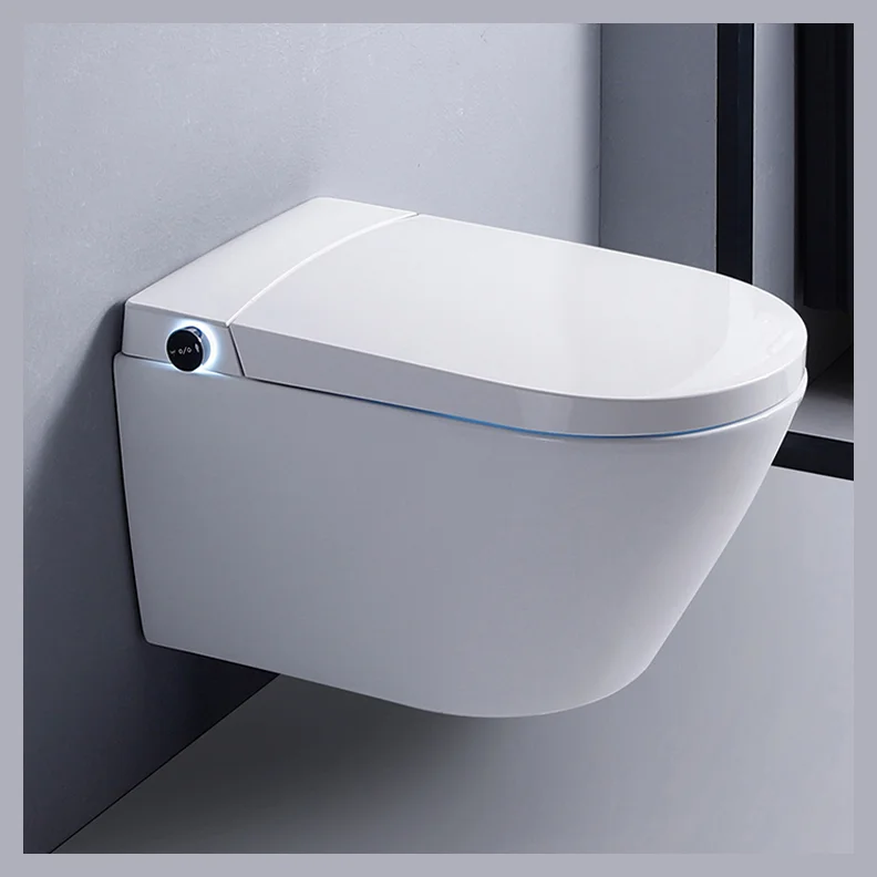 Hot Selling Product Eourapean Style Concealed Cistern Rimless Toilet WC Wall Hang Mount Electric Smart Toilet with Flush Tank