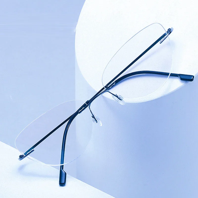 Модные дизайнерские очки для чтения без оправы с синими фильтрами и защитой от синего света для мужчин и женщин