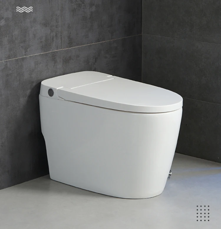 Ceramic bidet toilet with foot sensor auto open and close