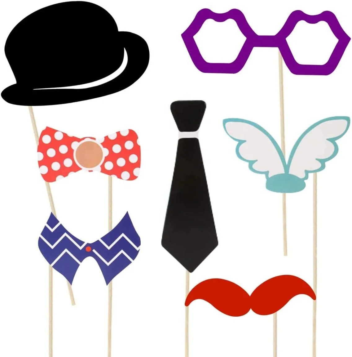 Factory Birthday Party Decoration Wedding Favors Photo Booth Props Funny Mask Mustache Lip Set On Stick Party Photography