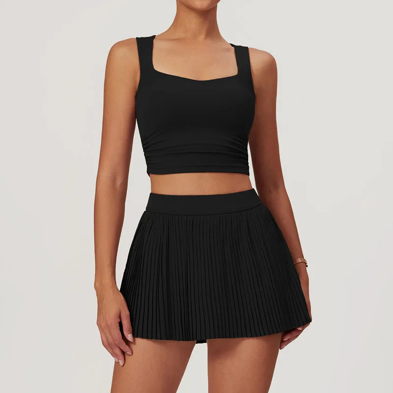 Wholesale Custom Logo Breathable Tight Women Sports Vest Outdoor Fitness Running Inner Wear Yoga Tops