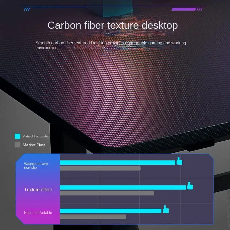 Multifunction Computer Pc Gaming Desk Gaming Table E-Sports Racing Table with Cup Holder Headphone Hook