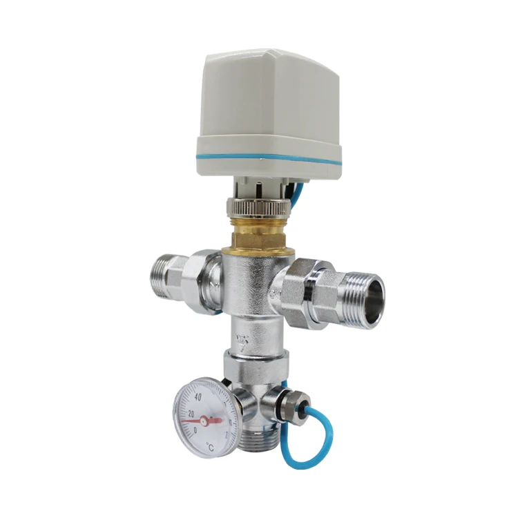 electronic thermostatic mixing brass valve 24V