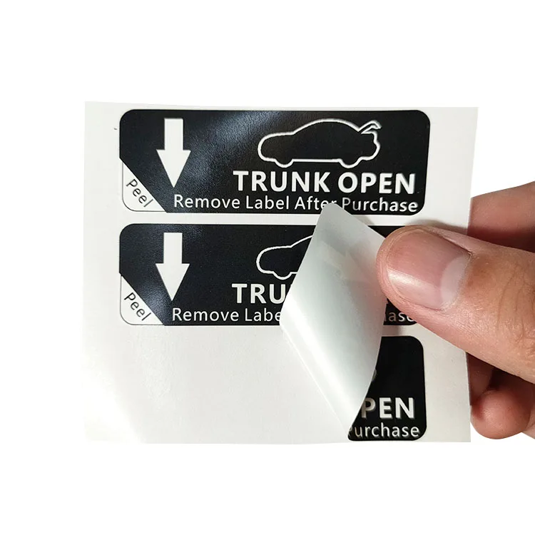 Waterproof self adhesive BOPP PVC PC PP plastic logo sticker  label removable custom logo car label stickers