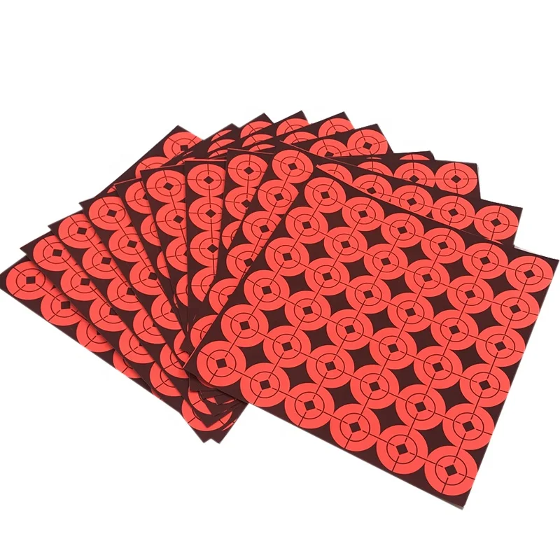 Red 9mm airgun Shooting Paper Target Pellet Clays Paper  Stickers Shooting Target