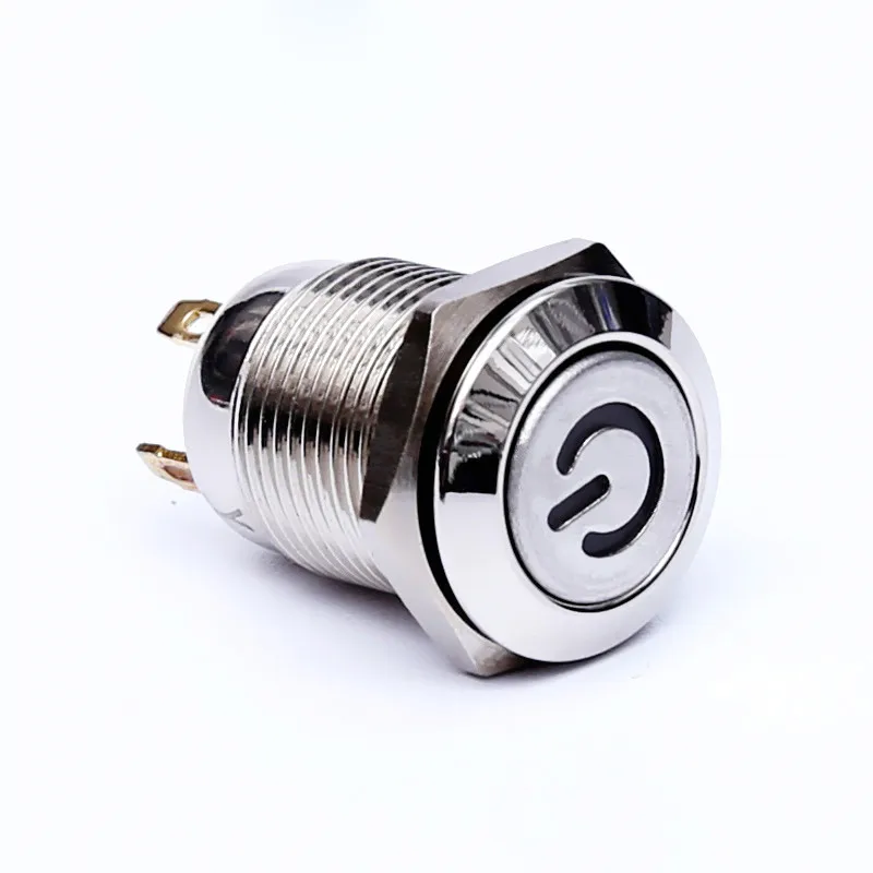 12 мм Металл кнопочный мгновенный 12 В 5 в LED мощность водонепроницаемый мини кнопочный переключатель