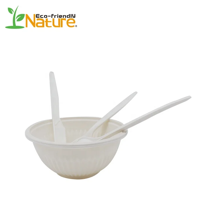 Hotels Restaurants Camping Disposable Cutlery Cornstarch Cutlery Set Disposable Knife Forks Spoons Napkins for Soup Cake Fruit