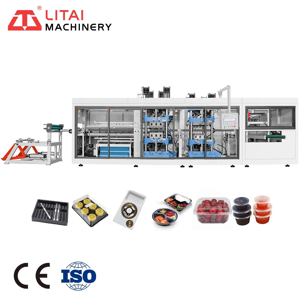 Thermoforming Machine For Plastic Strawberries Water Glass Packaging Box Parts
