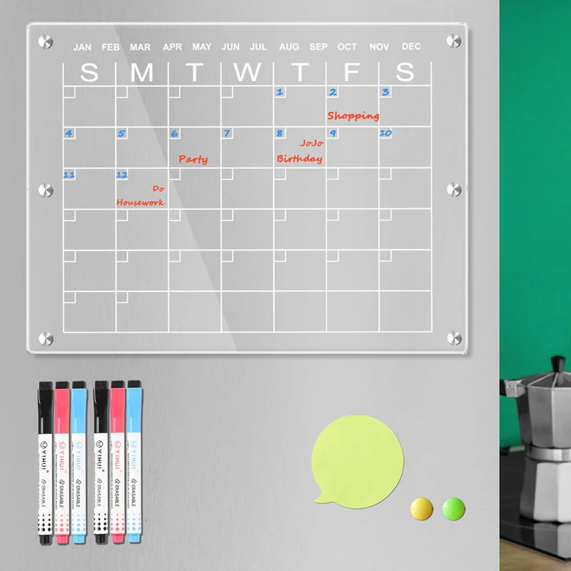 Reusable Clear To Do List Magnetic Acrylic Dry Erase Board