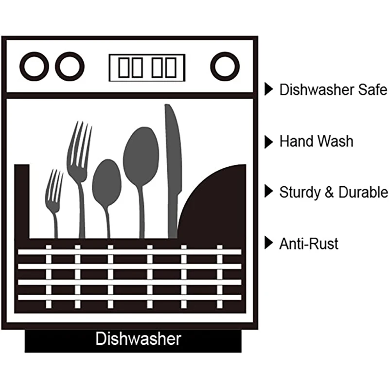 Silverware Set Stainless Steel Flatware knife, fork and spoon Home Kitchen Restaurant Tableware Cutlery Set